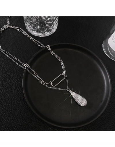 Replica Temperament Double-Layered Water Drop Necklace #800500 $6.15 USD for Wholesale