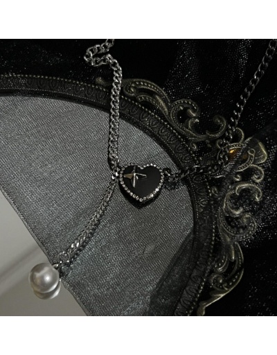 Replica Cool Personalized Faux-Pearl Heart Necklace Ladies #800506 $6.48 USD for Wholesale