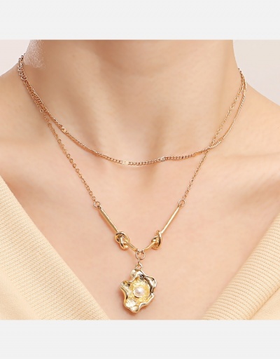 Imitation Pearl Flower Deco Necklace #800507 $4.24 USD, Wholesale Fashion Necklaces