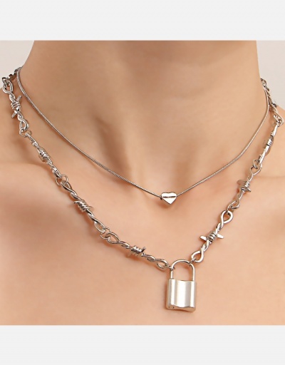  Punk Style Metal Deco Padlock Pendant Necklace #800510 $4.65 USD, Wholesale Fashion Necklaces