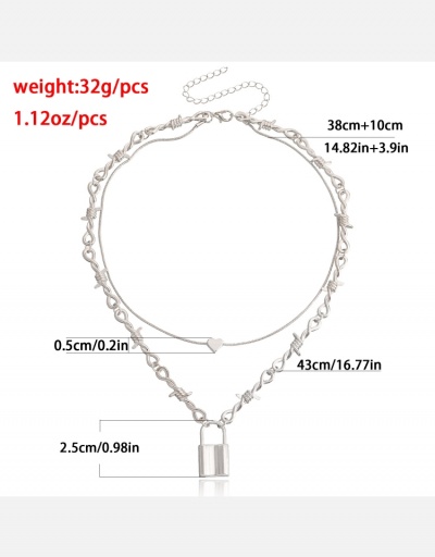 Replica  Punk Style Metal Deco Padlock Pendant Necklace #800510 $4.65 USD for Wholesale