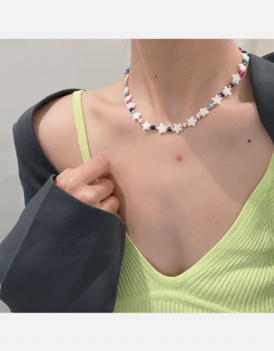  Fashion Colorblock Heart And Star Shape Necklaces #800512 $7.53 USD, Wholesale Fashion Necklaces