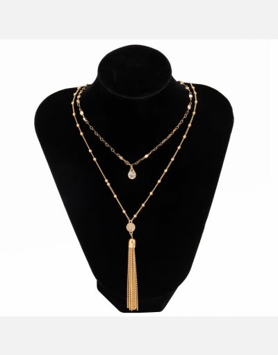 Replica Sexy Chain Tassels Rhinestone Layered Necklace #800517 $7.87 USD for Wholesale