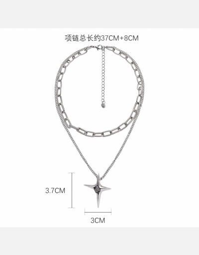 Replica  Punk Fashion Metal Deco Chain Necklaces #800520 $15.65 USD for Wholesale