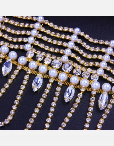 Replica Party Wedding Faux Pearl Rhinestone   Pendant  Necklace #800524 $24.38 USD for Wholesale