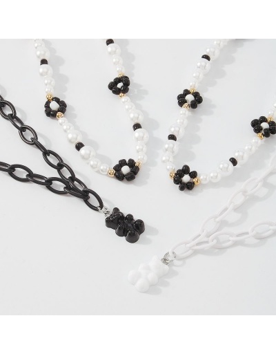 Replica Casual Faux Pearl Pendant Necklaces #800529 $6.85 USD for Wholesale