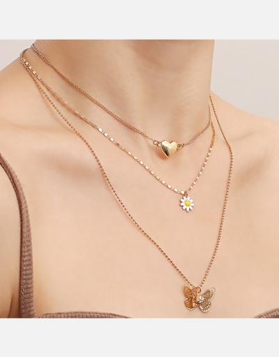 Replica  Heart Butterfly  Design Necklace For Women #800530 $4.71 USD for Wholesale