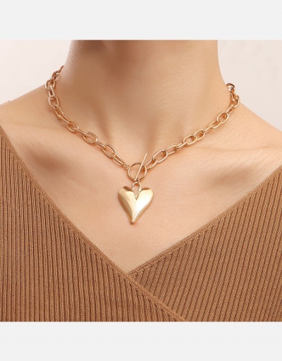  Heart Pendant Hollow Out Simple Female Necklace #800534 $4.17 USD, Wholesale Fashion Necklaces