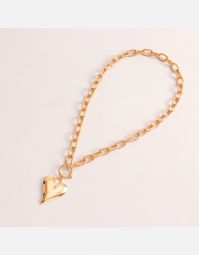 Replica  Heart Pendant Hollow Out Simple Female Necklace #800534 $4.17 USD for Wholesale