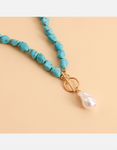 Replica  Irregular Faux Pearl Pendant Women's Necklace #800535 $5.13 USD for Wholesale