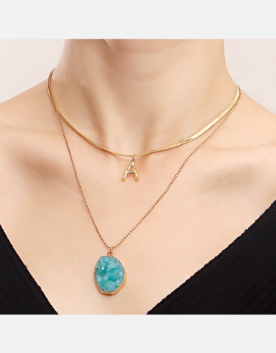  Letter Fashion Pendant Necklace For Women #800539 $4.53 USD, Wholesale Fashion Necklaces