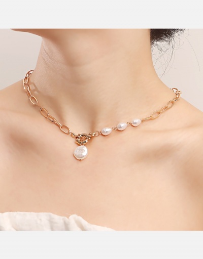  Faux Pearl Versatile Simple Pendant Necklace #800540 $4.18 USD, Wholesale Fashion Necklaces