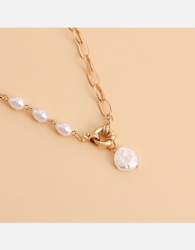 Replica  Faux Pearl Versatile Simple Pendant Necklace #800540 $4.18 USD for Wholesale