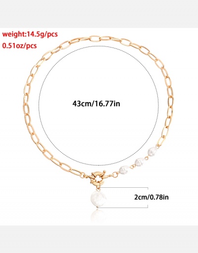 Replica  Faux Pearl Versatile Simple Pendant Necklace #800540 $4.18 USD for Wholesale