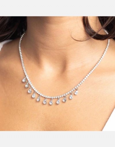 Classic Rhinestone Pendants Necklaces For Women #800548 $13.52 USD, Wholesale Fashion Necklaces