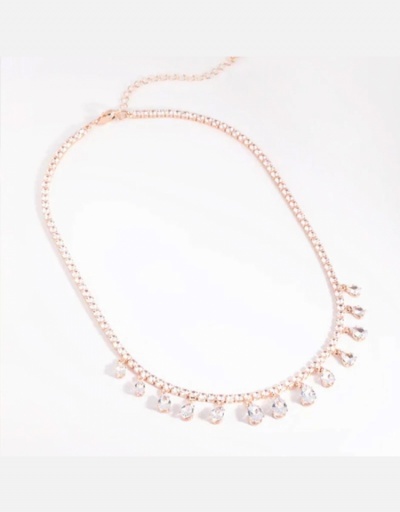 Replica Classic Rhinestone Pendants Necklaces For Women #800548 $13.52 USD for Wholesale