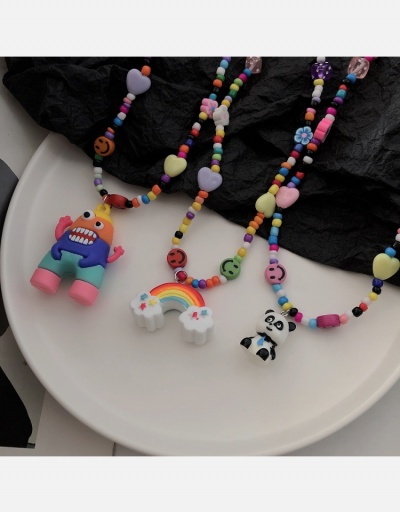 Replica   Fashion Contrast Color Cartoon Pattern Personality Necklace #800549 $5.63 USD for Wholesale