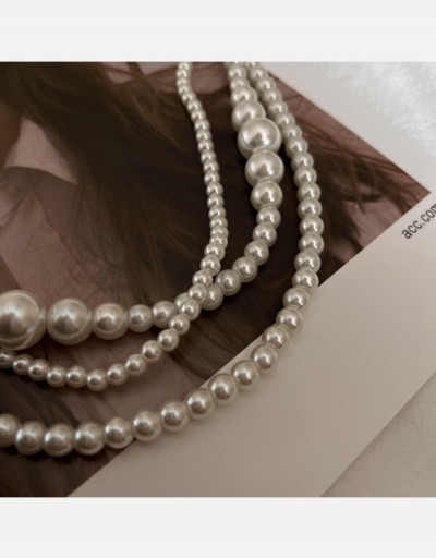 Replica   Fashion Faux Pearl Korean Style Necklace #800553 $8.43 USD for Wholesale