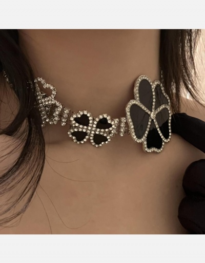  Rhinestone Flower New Choker Necklace #800554 $15.45 USD, Wholesale Fashion Necklaces