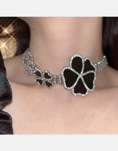 Replica  Rhinestone Flower New Choker Necklace #800554 $15.45 USD for Wholesale