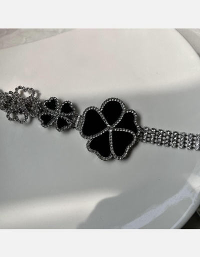 Replica  Rhinestone Flower New Choker Necklace #800554 $15.45 USD for Wholesale