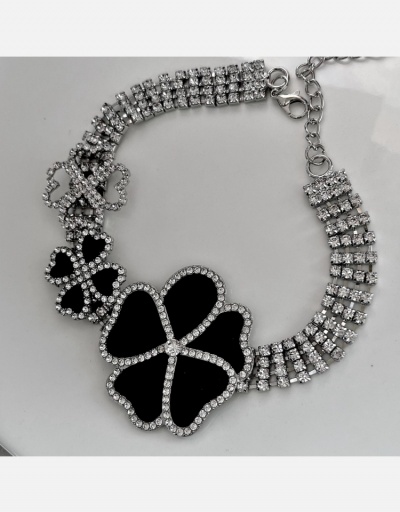 Replica  Rhinestone Flower New Choker Necklace #800554 $15.45 USD for Wholesale