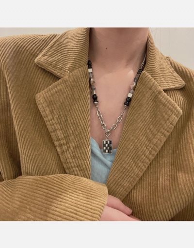 Replica  Hip-Hop Style Checkerboard Necklace #800558 $8.45 USD for Wholesale