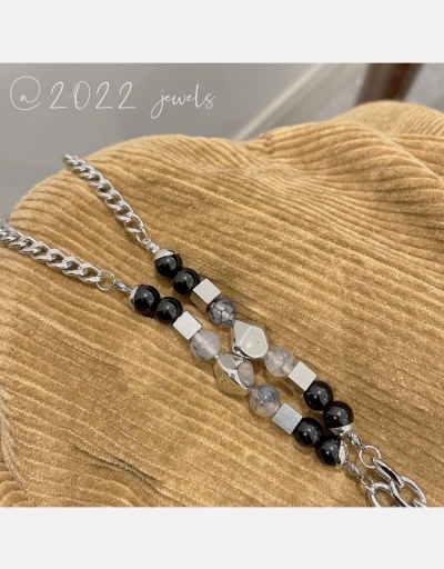 Replica  Hip-Hop Style Checkerboard Necklace #800558 $8.45 USD for Wholesale