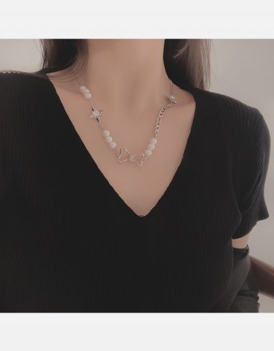 Replica Fashion Hollow Out Faux Pearl Nacklace #800567 $6.45 USD for Wholesale