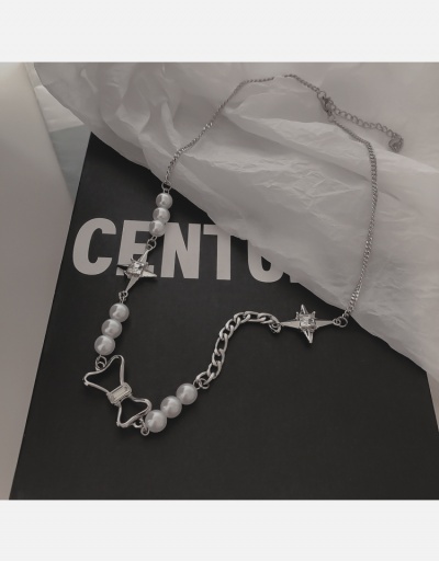 Replica Fashion Hollow Out Faux Pearl Nacklace #800567 $6.45 USD for Wholesale