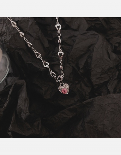 Replica  Heart Chain Hollow Out Design Pendant Necklace #800568 $6.58 USD for Wholesale