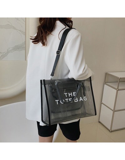 Replica Travel Versatile PVC Transparent Shoulder Tote Bags #800572 $27.59 USD for Wholesale