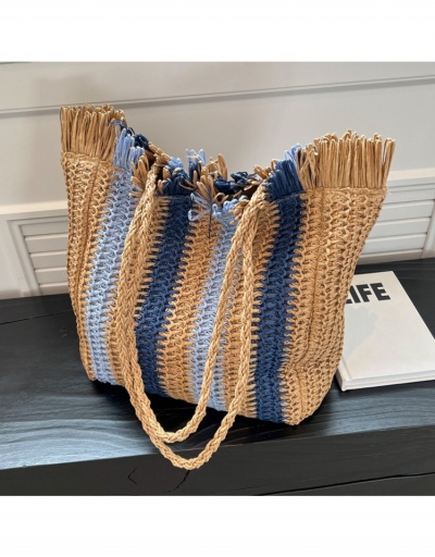 Replica Vacation Beach Straw Tote Bags For Women #800588 $22.43 USD for Wholesale