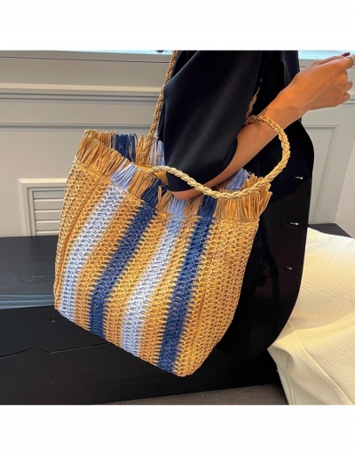 Replica Vacation Beach Straw Tote Bags For Women #800588 $22.43 USD for Wholesale