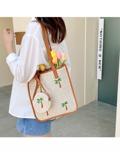 Replica  Weave Coconut Embroidery Tote Bag #800590 $12.29 USD for Wholesale