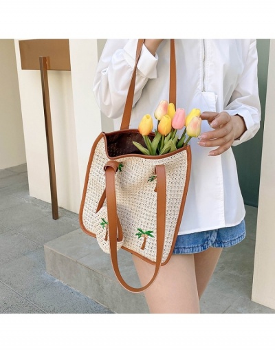 Replica  Weave Coconut Embroidery Tote Bag #800590 $12.29 USD for Wholesale