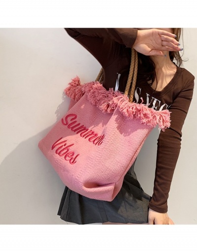 Replica  Letter Embroidery Raged Hem Tote Bag #800591 $17.88 USD for Wholesale