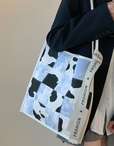 Replica  Contrast Color Plaid Printing Bag #800598 $21.13 USD for Wholesale