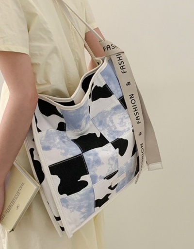 Replica  Contrast Color Plaid Printing Bag #800598 $21.13 USD for Wholesale