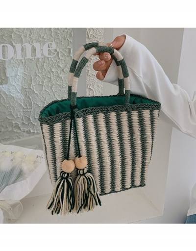  Summer Contrast Color Weave Women's Large Capacity Bag #800600 $31.56 USD, Wholesale Fashion Tote Bag