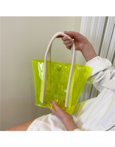 Replica  Popular Fashion Transparent PVC Tote Bags #800603 $10.53 USD for Wholesale