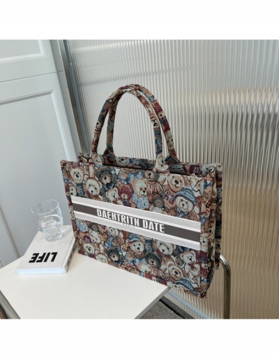 Women Stylish Cartoon Canvas Tote Handbags #800604 $26.49 USD, Wholesale Fashion Tote Bag