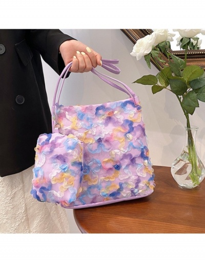 Replica Sweet Dating Flowers Armpit Bags Tote Bags #800610 $11.10 USD for Wholesale