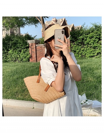 Replica Versatile One Shoulder Straw Tote Bags #800611 $24.89 USD for Wholesale