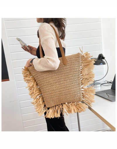 Replica Beach Vacation Straw  Tassel Tote Bags #800629 $21.95 USD for Wholesale