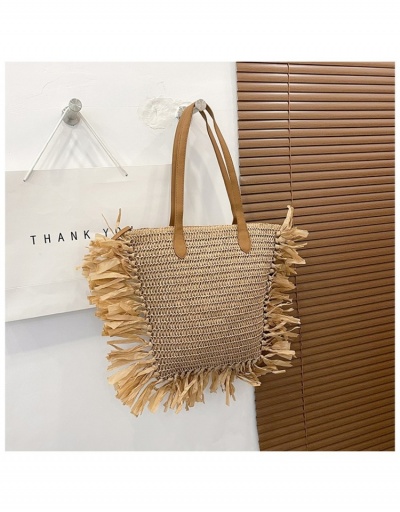 Replica Beach Vacation Straw  Tassel Tote Bags #800629 $21.95 USD for Wholesale