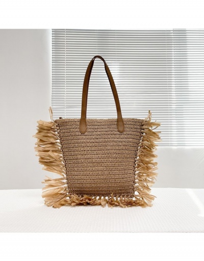 Replica Beach Vacation Straw  Tassel Tote Bags #800629 $21.95 USD for Wholesale