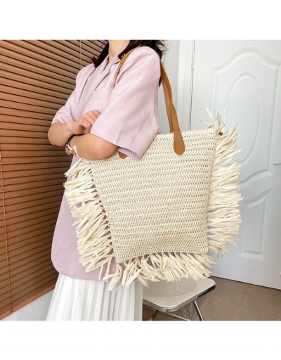 Replica Beach Vacation Straw  Tassel Tote Bags #800629 $21.95 USD for Wholesale