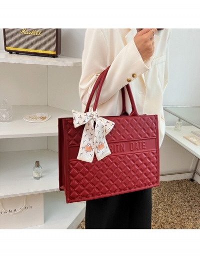  Simple Pure Color PU Letter Rhombus Women's Bag #800635 $26.49 USD, Wholesale Fashion Tote Bag