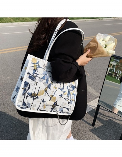 Replica  Fashion Graffiti Canvas Women's Large Capacity Shoulder Bags #800637 $24.00 USD for Wholesale